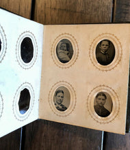 Load image into Gallery viewer, Miniature Gem Tintype Album Folk Art Drawing Men Women Children Photos