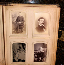Load image into Gallery viewer, large leather album and 56 antique photos