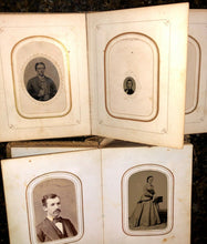 Load image into Gallery viewer, TWO civil war era albums & 74 antique photos tintypes cdvs (SA7) Maine Boston