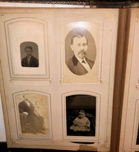 Load image into Gallery viewer, large leather album and 56 antique photos