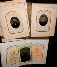 Load image into Gallery viewer, TWO civil war era albums & 74 antique photos tintypes cdvs (SA7) Maine Boston