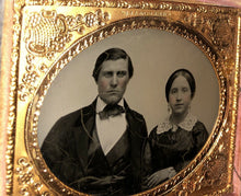 Load image into Gallery viewer, Handsome Man & Wife by Vermont Photographer Caleb L Howe - Relievo Sphereotype!