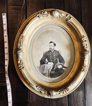 Load image into Gallery viewer, 1860s GERMON Large Albumen Photo in Wall Frame ID'd Naval Commander Died ON Ship