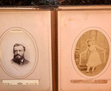 Load image into Gallery viewer, large leather album and 56 antique photos