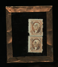 Load image into Gallery viewer, 1860s tintype of men friends in hats & jackets - civil war tax stamps on back