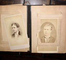 Load image into Gallery viewer, Leather Photo Album with Antique Tintypes & CDVs
