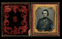 Load image into Gallery viewer, 1/6 daguerreotype handsome man goatee - possible sailor or captain
