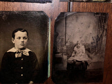 Load image into Gallery viewer, Antique / 1800s Tintype Photo Lot - All Children Boys And Girls 1870s - 1890s