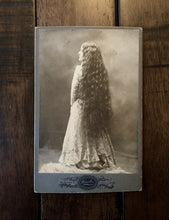 Load image into Gallery viewer, ID’d Woman Super Long Hair Back To Camera 1890s - Lowell Massachusetts