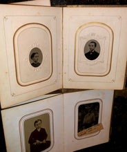 Load image into Gallery viewer, TWO civil war era albums & 74 antique photos tintypes cdvs (SA7) Maine Boston