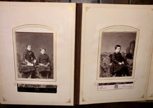 Load image into Gallery viewer, Album with Many Nice Cabinet Cards CDVs civil war tax stamps Philadelphia