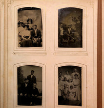 Load image into Gallery viewer, large leather album and 56 antique photos