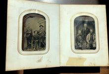 Load image into Gallery viewer, Antique Photo Album & Tintypes Working Men Cowboy Occupational Outlaw Types Women