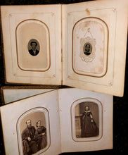 Load image into Gallery viewer, TWO civil war era albums & 74 antique photos tintypes cdvs (SA7) Maine Boston