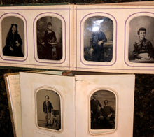 Load image into Gallery viewer, FOUR civil war & later albums 168 total antique photos tintypes cdvs (SA6)