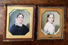 Load image into Gallery viewer, Edward Dodge Antique Portrait Miniatures Virginia Mother & Daughter Holding Doll