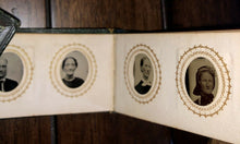 Load image into Gallery viewer, Miniature Photo Album 48 Gem Tintypes Men Women Children 1860s 1870s FULL, VG