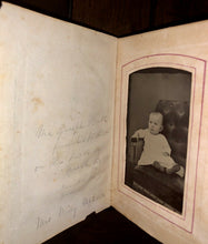 Load image into Gallery viewer, Antique Photo Album, Tintypes, CDV, Obituary, Brooklyn New York Iowa