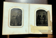 Load image into Gallery viewer, Antique Photo Album & Tintypes Working Men Cowboy Occupational Outlaw Types Women