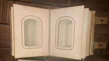 Load image into Gallery viewer, nice quality EMPTY leather photo album antique 1860s for CDV or tintypes