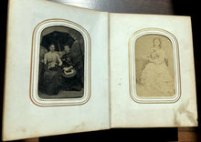 Load image into Gallery viewer, Antique Photo Album & Tintypes Working Men Cowboy Occupational Outlaw Types Women