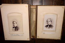 Load image into Gallery viewer, Album with Many Nice Cabinet Cards CDVs civil war tax stamps Philadelphia