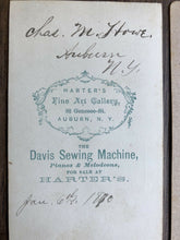 Load image into Gallery viewer, 1860s CDV Photos Civil War Missouri Iowa Minnesota Sewing Machine Advertising