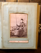 Load image into Gallery viewer, Antique photo album mourning widow Cabinet Cards tintype CDV
