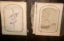 Load image into Gallery viewer, 1860s 1870s Photo Album CDVs & Tintypes Including Civil War Soldier