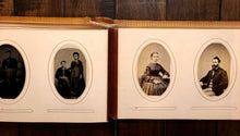 Load image into Gallery viewer, Antique album 1860s 1870s tintypes and CDV photos