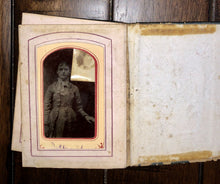 Load image into Gallery viewer, Tintype Photo Album from Tennessee Estate Possible Civil War Confederate Soldier