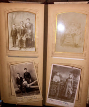 Load image into Gallery viewer, FOUR large oblong antique victorian photo albums some kansas many ids genealogy