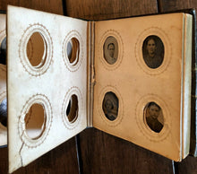 Load image into Gallery viewer, Miniature Gem Tintype Album Folk Art Drawing Men Women Children Photos