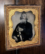 Load image into Gallery viewer, Ambrotype ID’d Confederate Civil War Soldier Mississippi Cavalry 1860s Photo