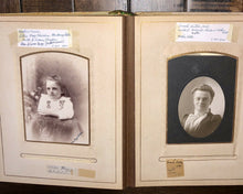 Load image into Gallery viewer, Antique Photo Album Fogg Hill Dutton - Tintype Cabinet Card Post Mortem Many IDs