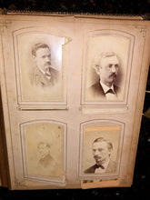 Load image into Gallery viewer, large leather album and 56 antique photos