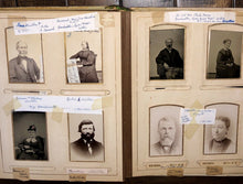Load image into Gallery viewer, Antique Photo Album Fogg Hill Dutton - Tintype Cabinet Card Post Mortem Many IDs