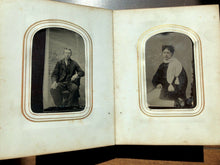 Load image into Gallery viewer, Antique Photo Album & Tintypes Working Men Cowboy Occupational Outlaw Types Women