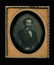 Load image into Gallery viewer, 1/6 Daguerreotype Handsome Dashing Man with Mutton Chops Goatee Beard 1850s