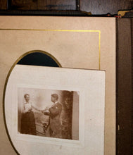 Load image into Gallery viewer, LARGE leather Victorian photo album brown family of Michigan cdv