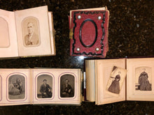 Load image into Gallery viewer, FOUR civil war & later albums 168 total antique photos tintypes cdvs (SA6)