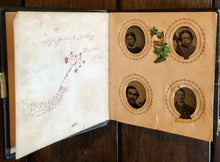 Load image into Gallery viewer, Miniature Gem Tintype Album Folk Art Drawing Men Women Children Photos