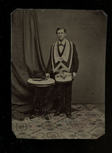 Load image into Gallery viewer, Tintype Photo Young Freemason FREDONIA COUNCIL Frederick Maryland