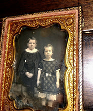 Load image into Gallery viewer, Bogardus Advertising Case with 1/4 Daguerreotype Photo Of Little Boys