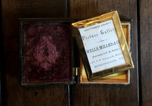 Load image into Gallery viewer, 1850s Sphereotype of Woman Vermont Photographer Advertising Card & A+ Union Case