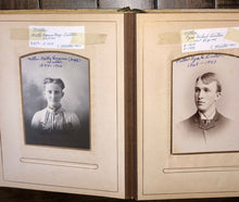 Load image into Gallery viewer, Antique Photo Album Fogg Hill Dutton - Tintype Cabinet Card Post Mortem Many IDs