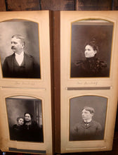 Load image into Gallery viewer, FOUR large oblong antique victorian photo albums some kansas many ids genealogy