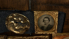 Load image into Gallery viewer, Photo Lot 1850s 1860s Black Mourning ? Ribbon Antique Button Tintype Ambrotypes