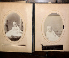 Load image into Gallery viewer, Leather Photo Album with Antique Tintypes & CDVs