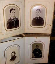 Load image into Gallery viewer, TWO civil war era albums & 74 antique photos tintypes cdvs (SA7) Maine Boston
